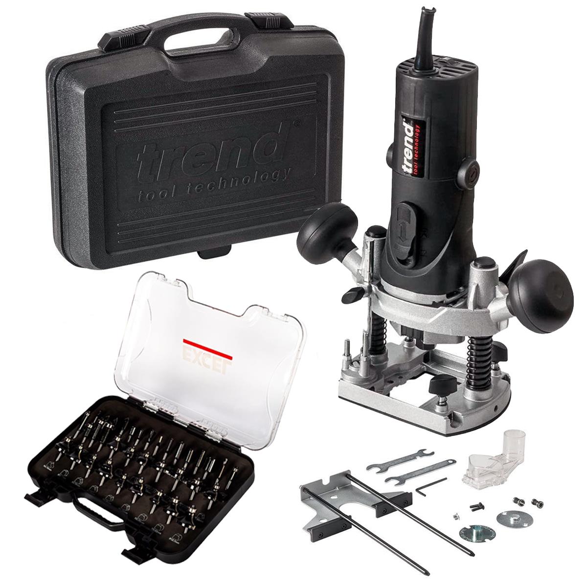 Trend T4ELK Variable Speed Router 115V in Kitbox with 1/4
