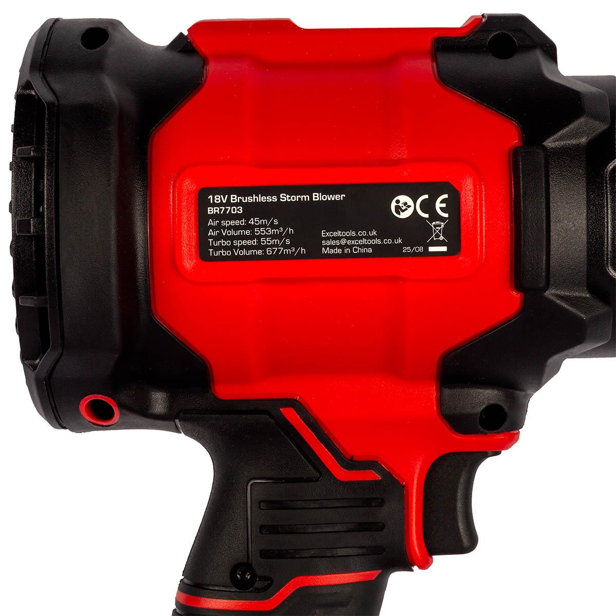 Excel 18V Brushless Storm Blower with Makita 1 x 3.0Ah Battery, Charger & Adaptor