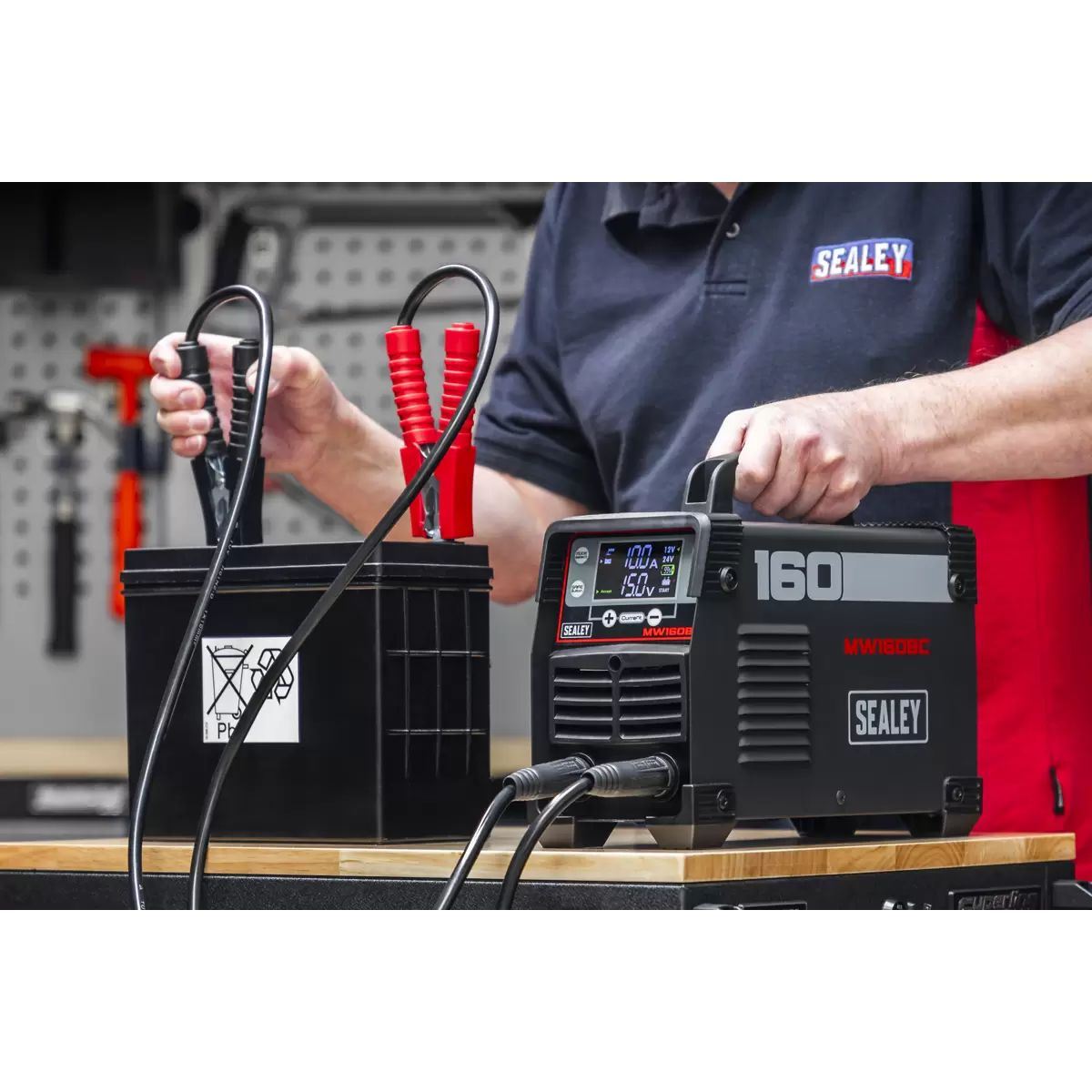 Sealey MW160BC MMA/ARC Inverter Welder 160A & Battery Charger Starter 200A/230V