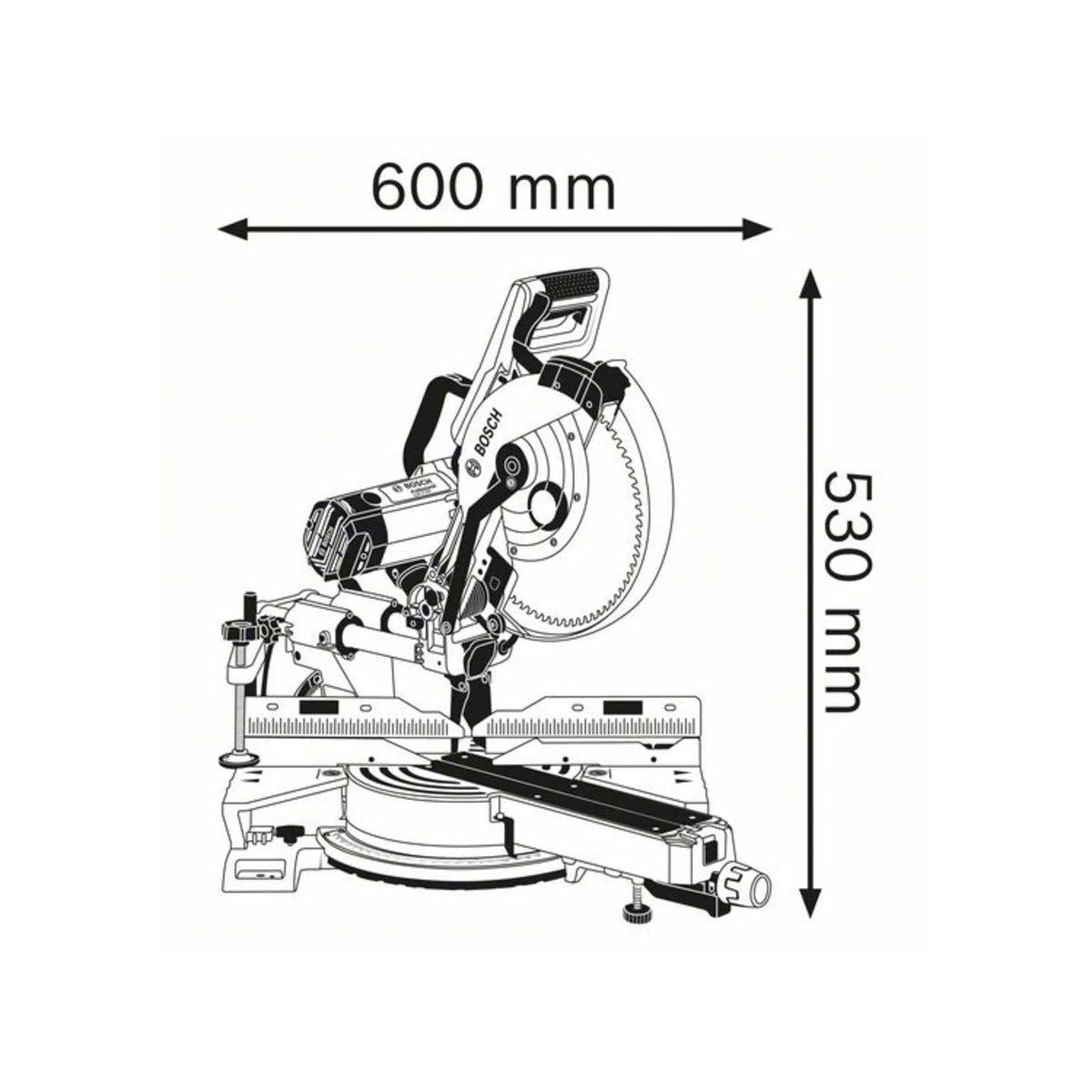 Bosch GCM 12 SDE Professional Sliding Mitre Saw 240V/1450W for Precision Cutting in Various Materials 0601B23170