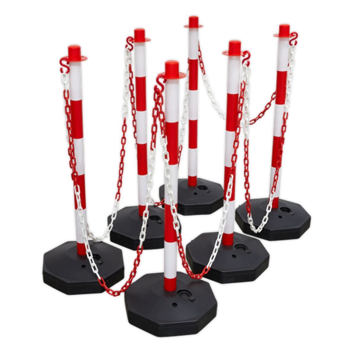Sealey RWSBKIT 25m Red/White Post & Chain Kit
