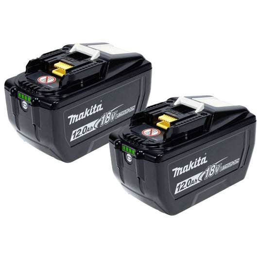 Makita BL18120 18V LXT Li-ion 12.0Ah Genuine Battery 1915J2-8 Twin Pack