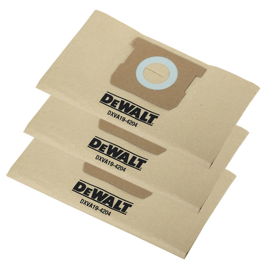 Dewalt Dust Bag DXVA19-4204 for Vacuum Cleaner Pack of 3