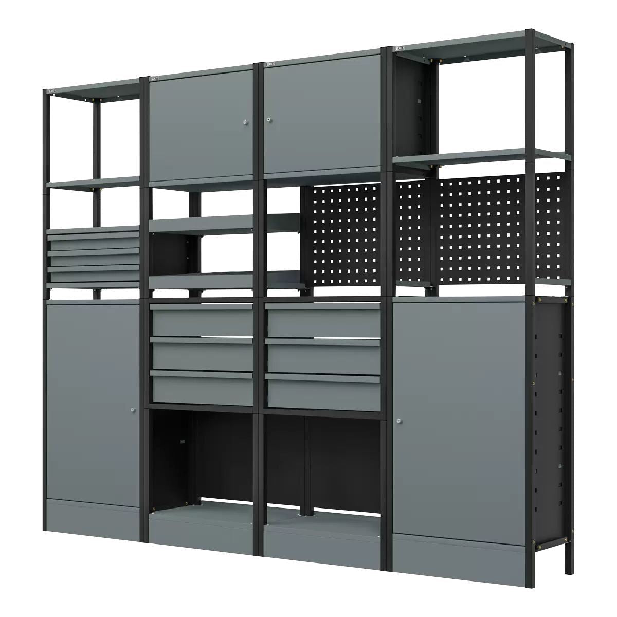 Sealey APMRSTACK2 Modular Racking System Combo 2.32m Durable and Versatile Storage Solution for Workshop