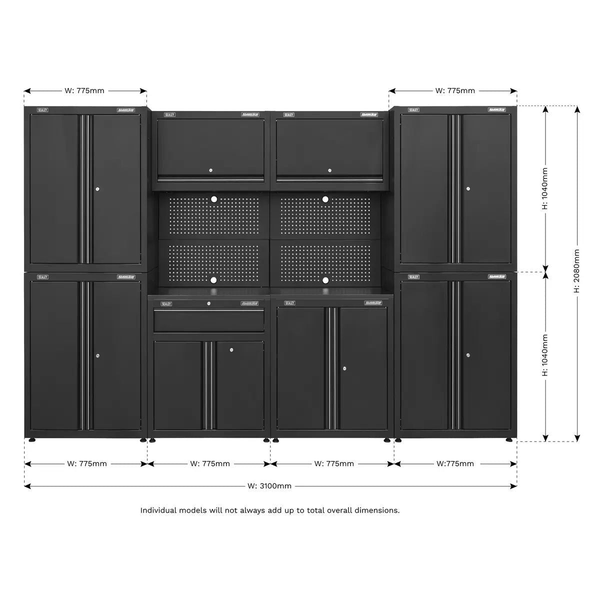 Sealey APMS10HFP 3.1m Garage Storage System
