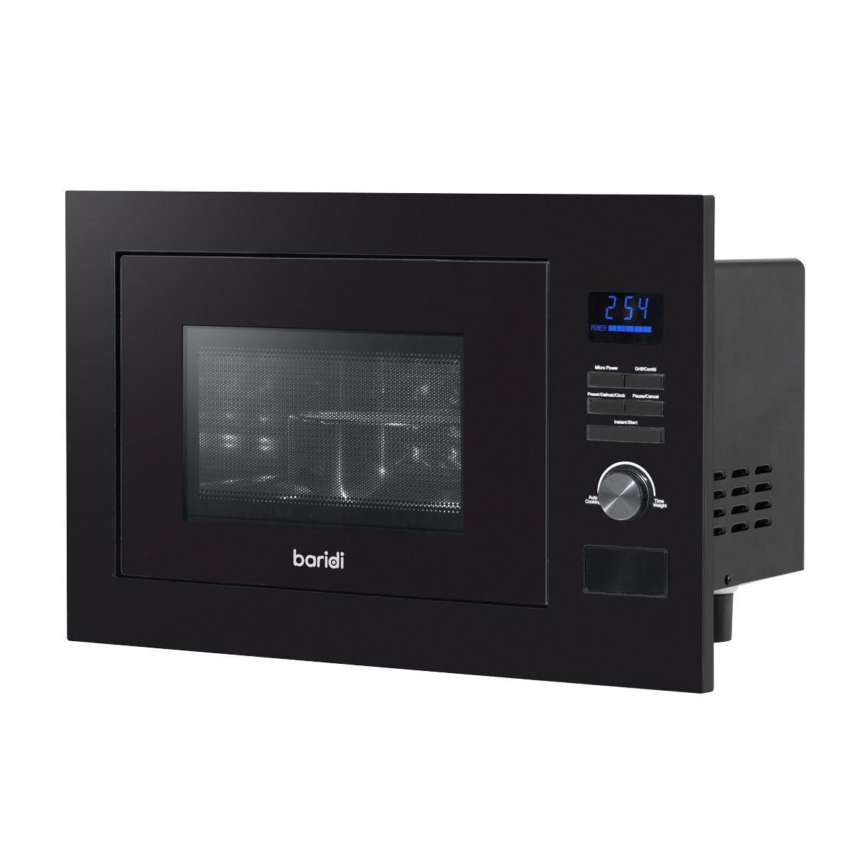 Sealey DH198 Baridi Integrated Microwave Oven with Grill 25L Capacity 900W Black