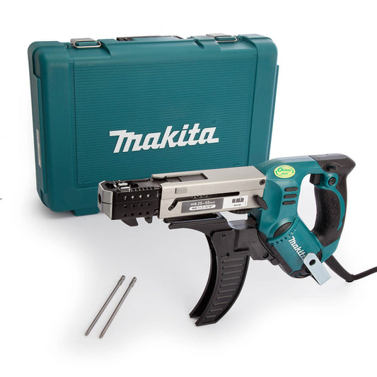 Makita 6844 110V 75mm Auto Feed Screwdriver With Carry Case Item Condition Damaged Box