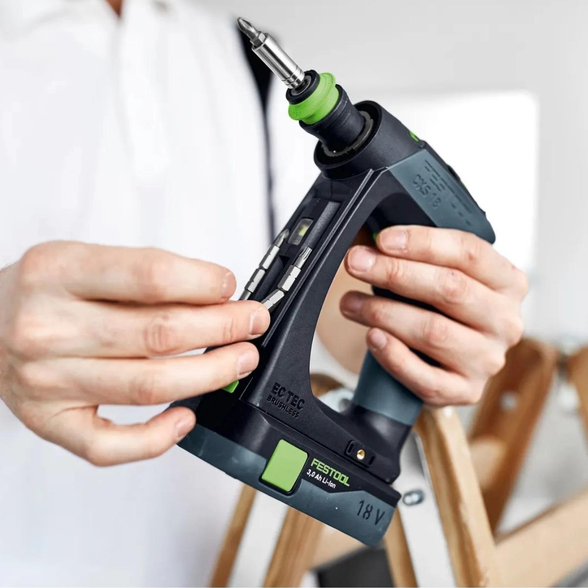 Festool CXS 18 TBX4,0 I-Set 18V Brushless Drill Driver with 2 x 4.0Ah Battery & Charger in Systainer - 579353