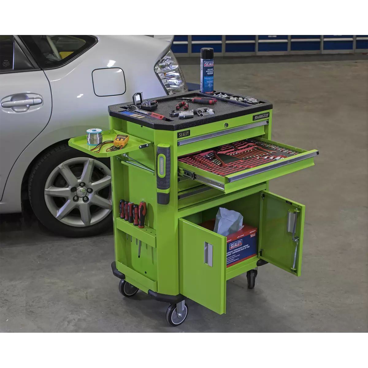 Sealey AP980MTHV Tool Trolley with 4 Drawers and 2 Door Cupboard