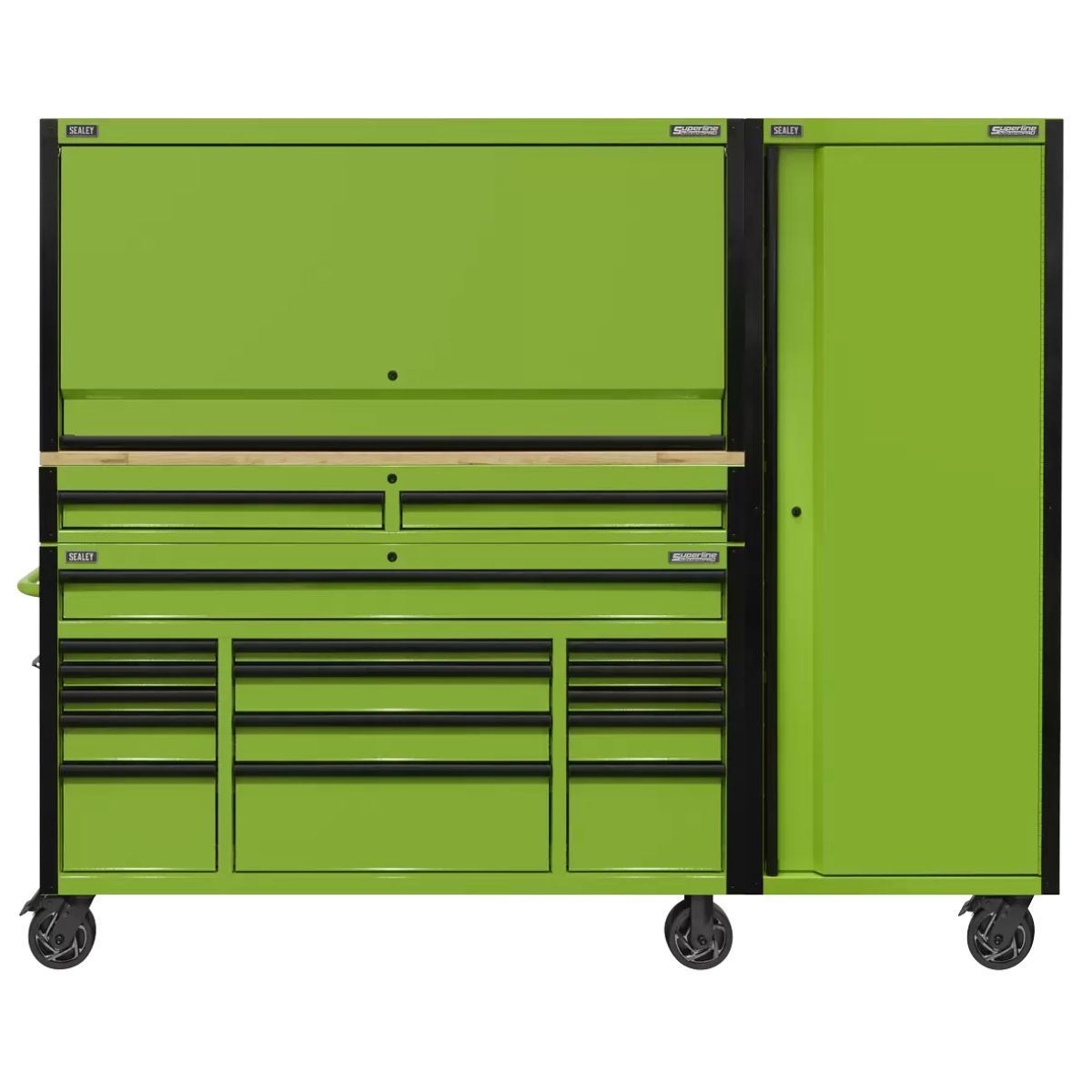 Sealey AP6115BECOMBO2 Mobile Trolley 15 Drawer 1549mm Wooden Worktop
