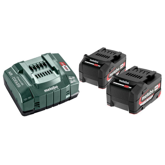 Metabo Basic Set 12-36V  2 x 5.2Ah LiPOWER Battery with ASC 145 Air Cooled Charger 685051380