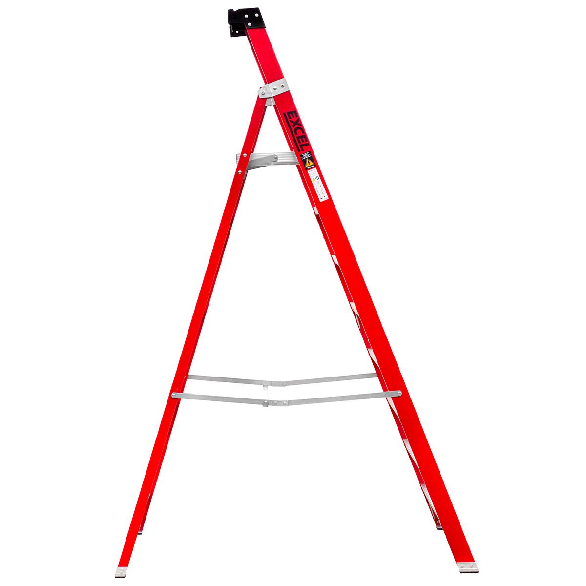 Excel Electricians Fibreglass Platform Step Ladder 8 Tread 2.51m EN131