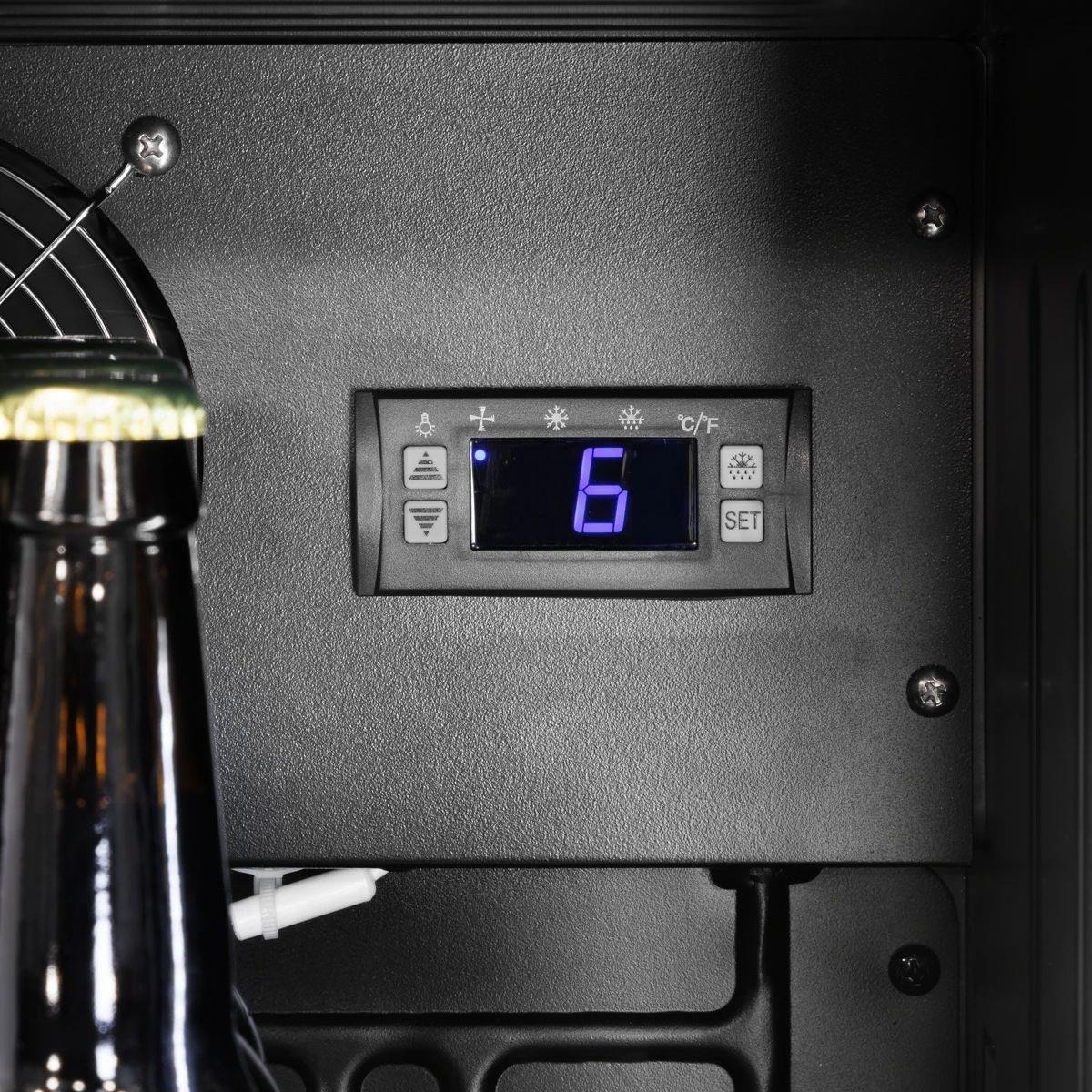 Sealey DH440 Baridi Tall Drinks/Bar Fridge with Digital Controls & Auto Defrost 160L Black