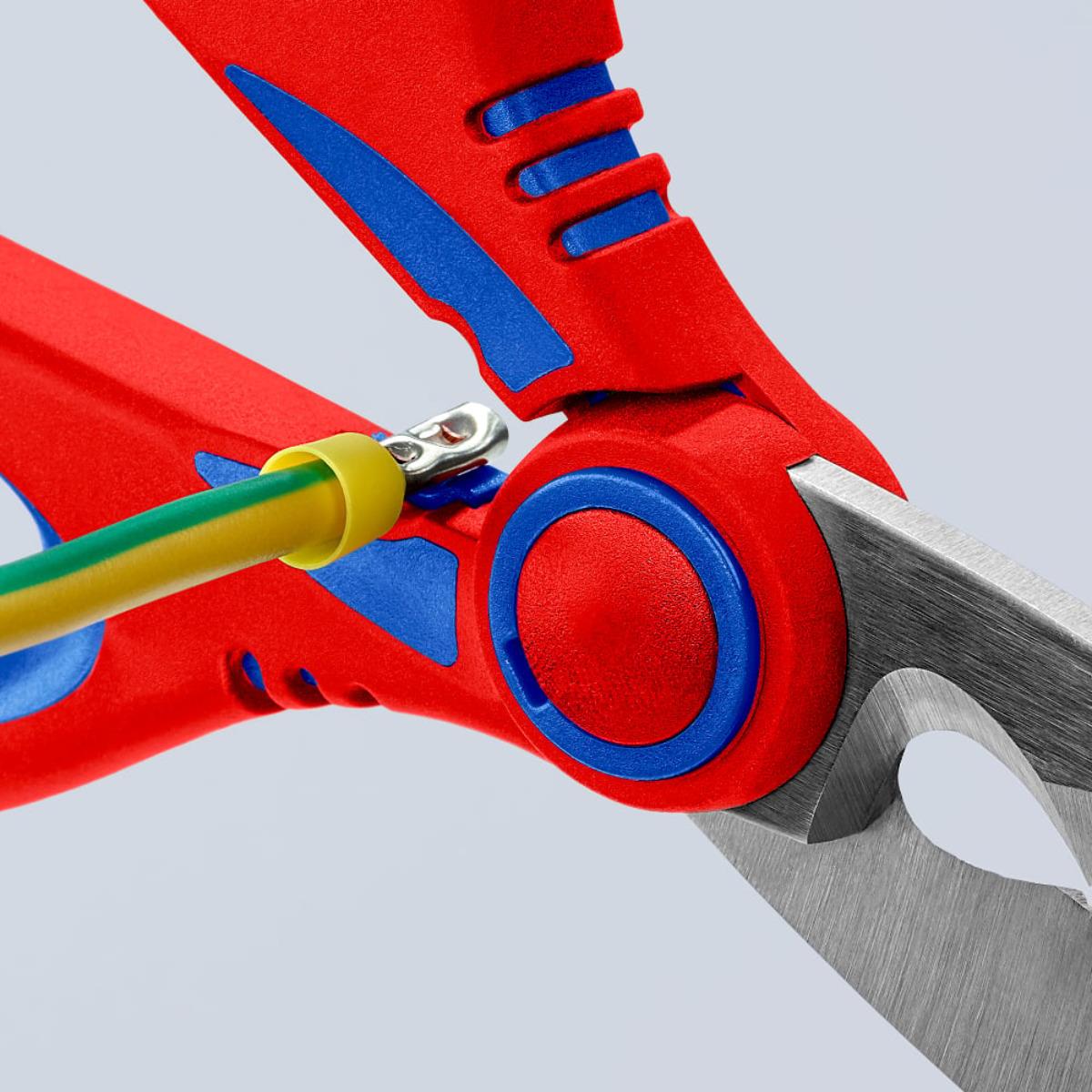 Knipex Electricians Shears Cable Cutters with Multi-Component Grips 95 05 10 SB