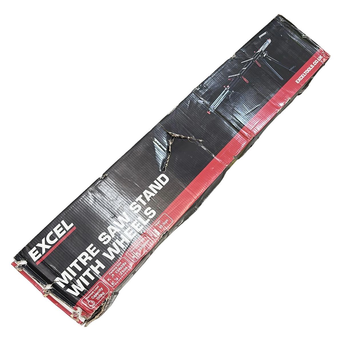Excel Universal Mitre Saw Stand Folding & Adjustable Legs with Wheels Item Condition Damaged Box