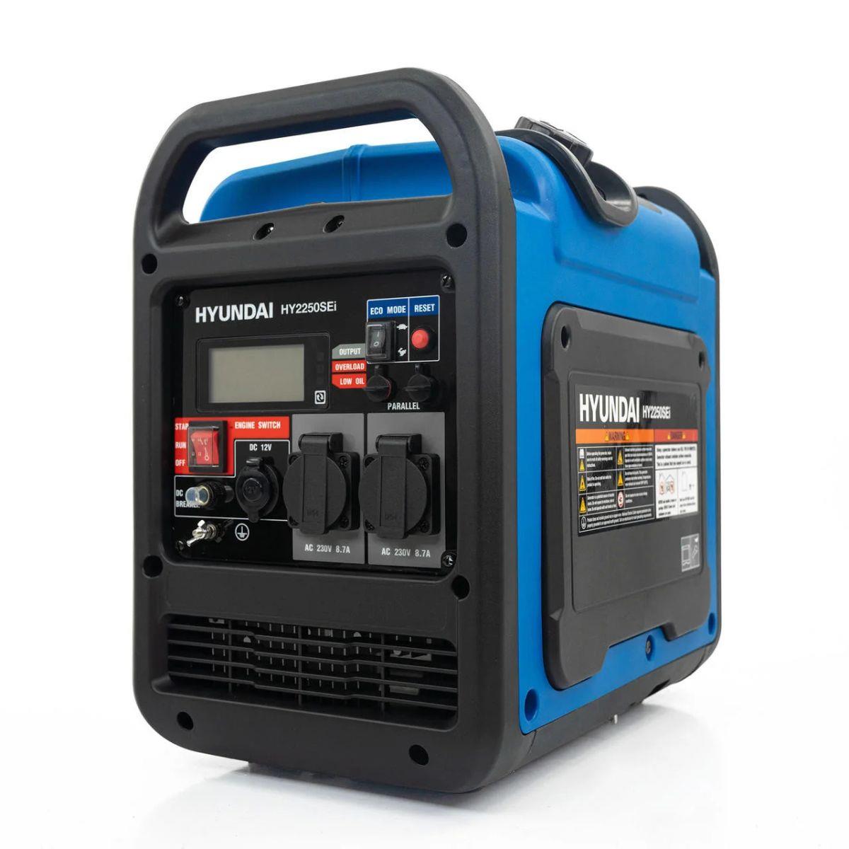 Hyundai HY2250SEI Petrol Inverter Generator with Electric/Recoil Start 2200W/230V