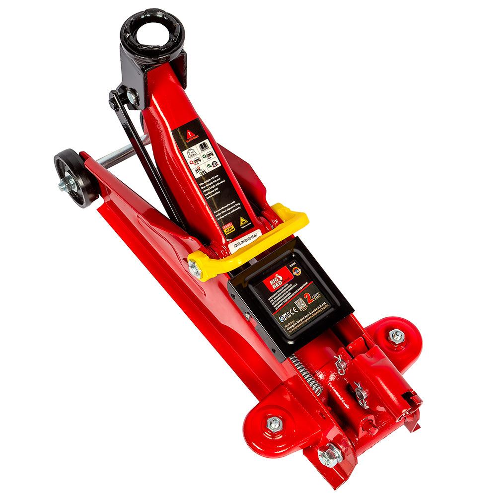 Big Red Torin 2-Ton Hydraulic Jack Low Profile Lifting Range 135-340mm with Case