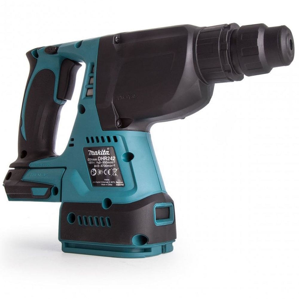 Makita DHR242Z 18V SDS+ Brushless 24mm Rotary Hammer Drill with 2 x 5.0Ah Battery & Charger