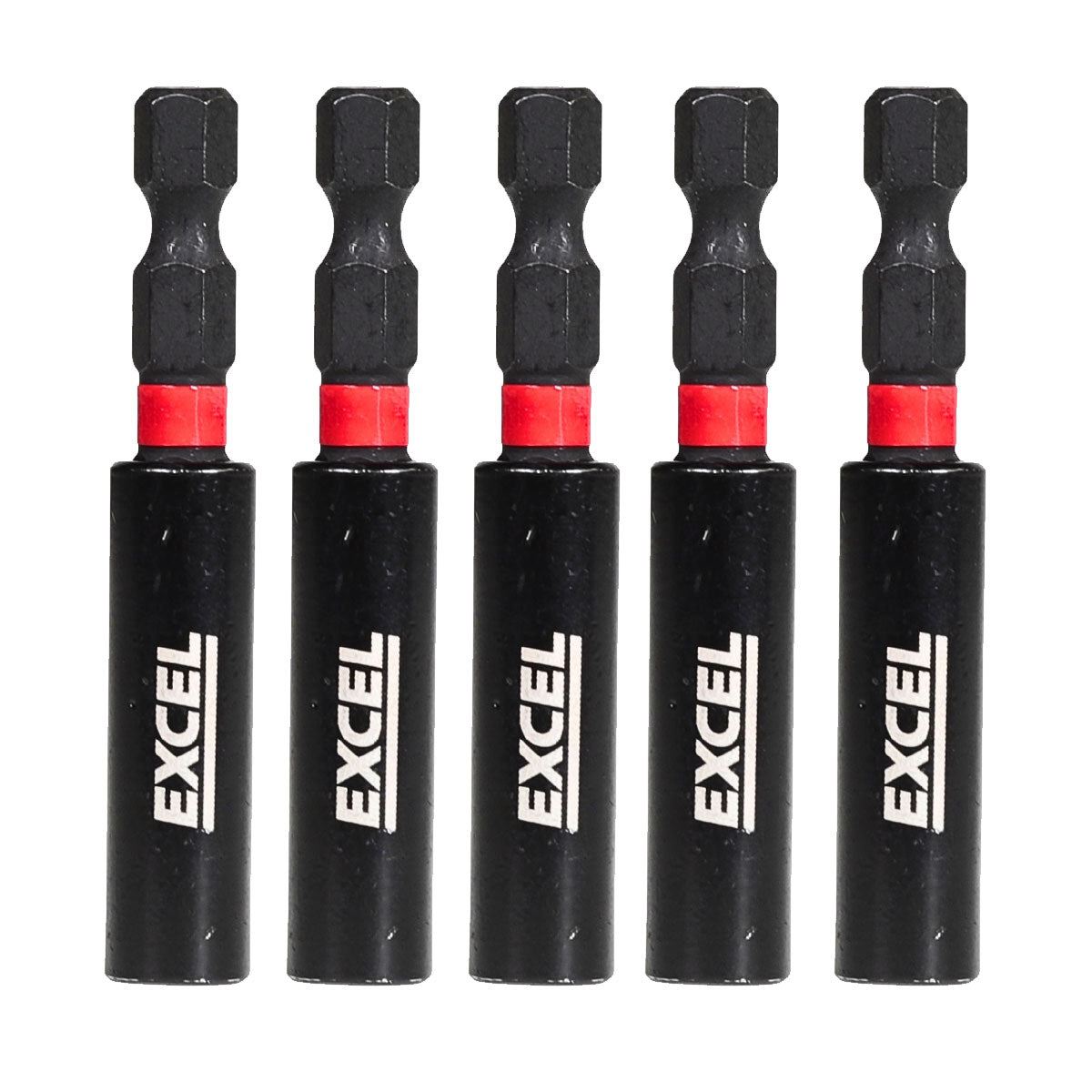 Excel 60mm Magnetic Impact Bit Holder Pack of 5