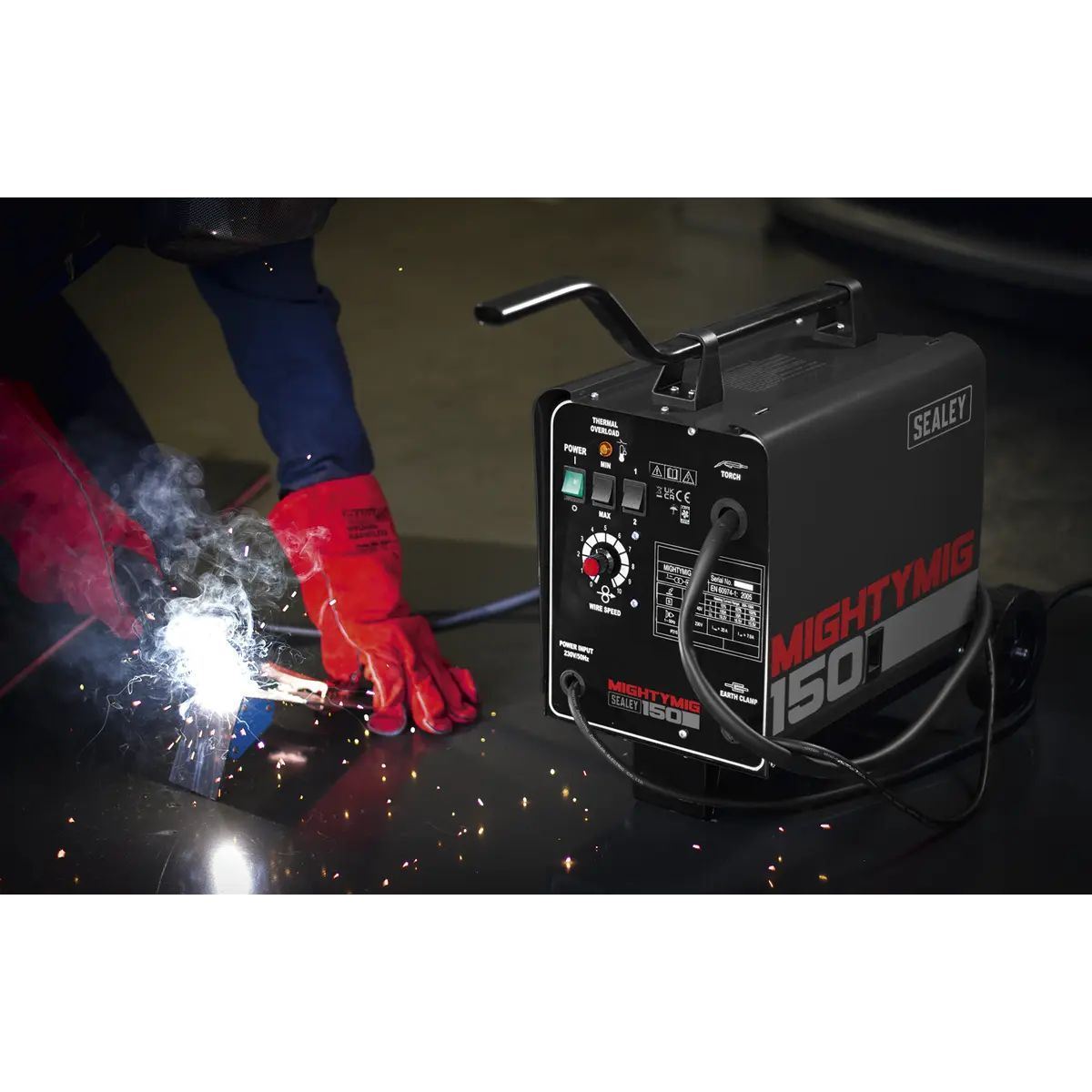 Sealey MIGHTYMIG150 150A Professional Gas/No-Gas MIG Welder 230V