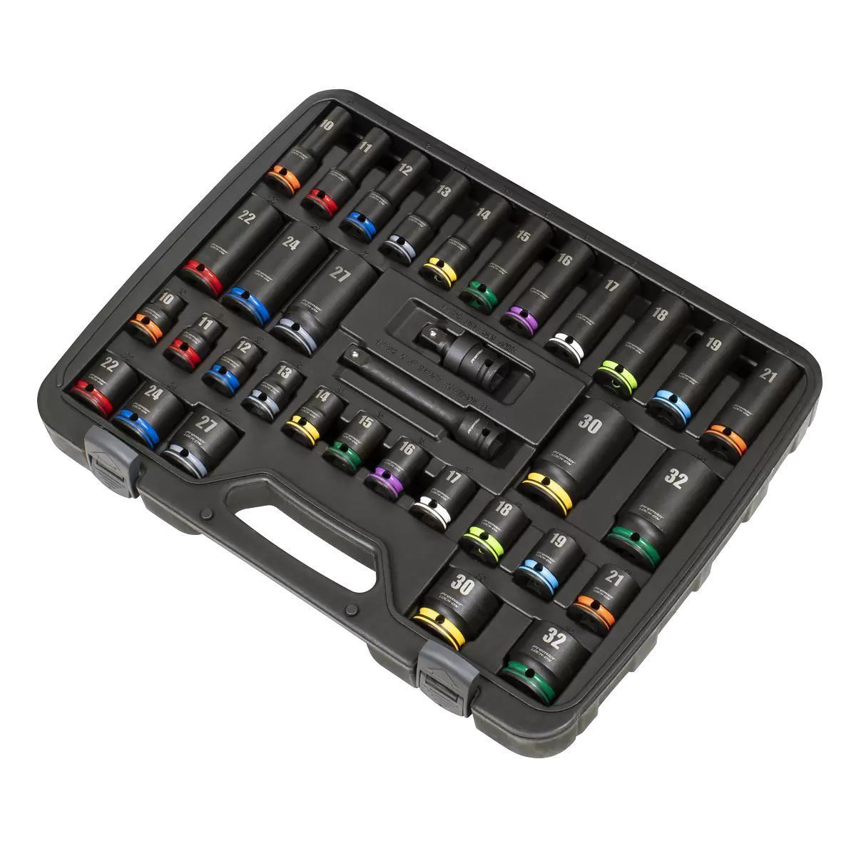 Sealey AK5636M Lock-On Standard & Deep Impact Socket Set 34pc 1/2