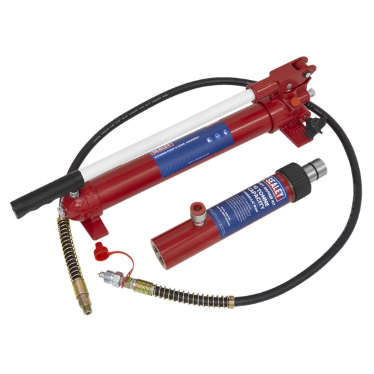 Sealey RE97.10-COMBO Push Ram with Pump & Hose Assembly