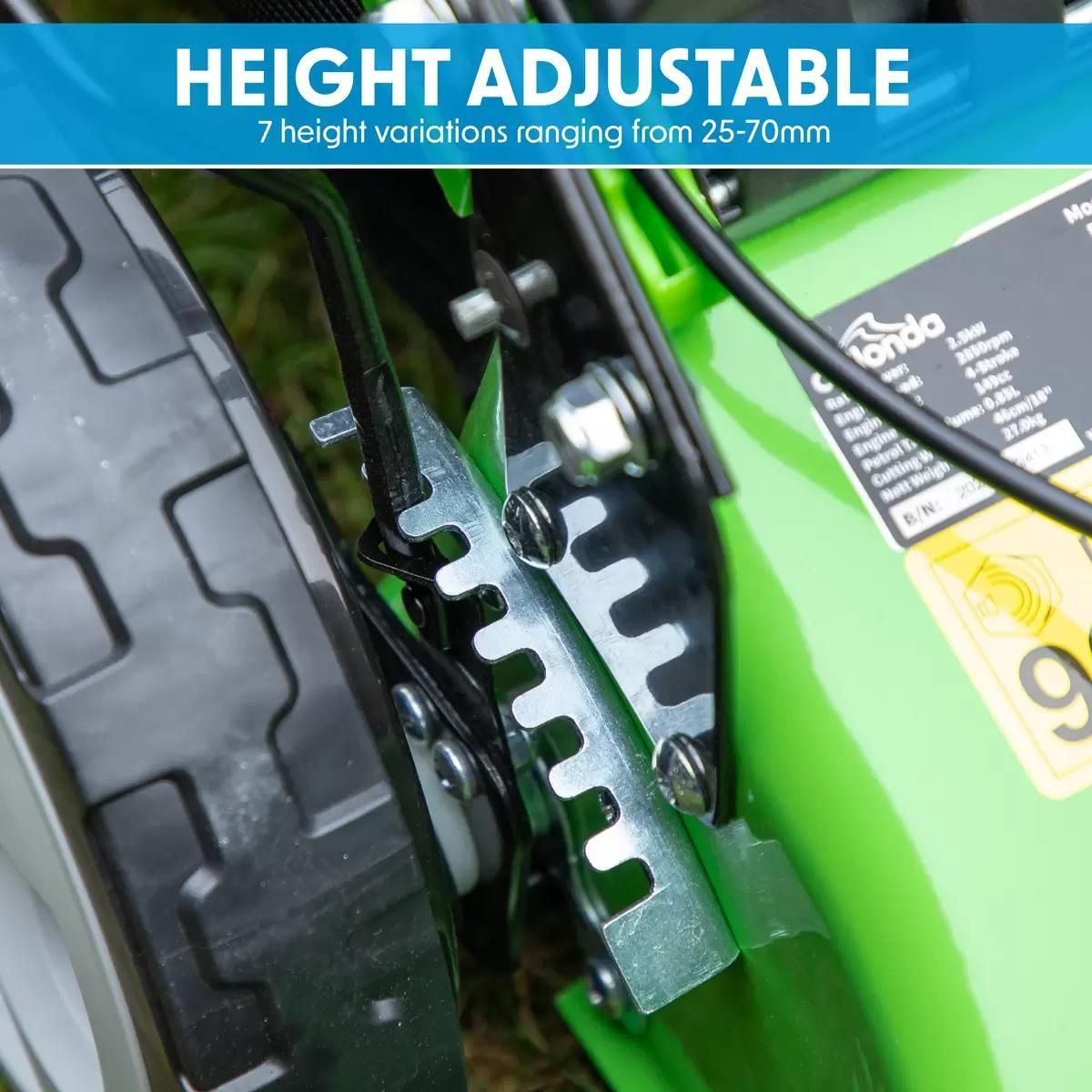 Sealey DG100 Dellonda 4-Stroke Hand-Propelled Petrol Lawnmower 132cc