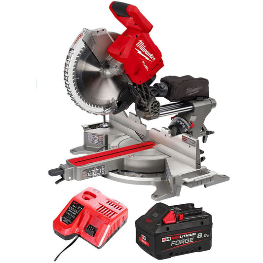 Milwaukee M18FMS305-0 18V Fuel ONE-KEY Brushless 305mm Mitre Saw with 1 x 8.0Ah Battery & Charger