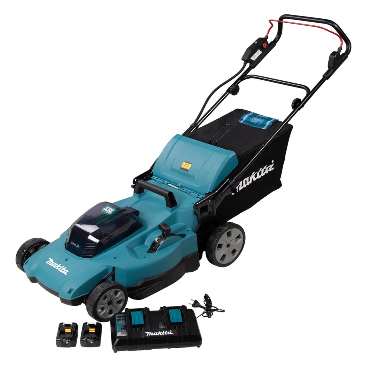 Makita DLM538CT2 36V LXT 530mm Lawn Mower With 2 x 5.0Ah Batteries & Charger