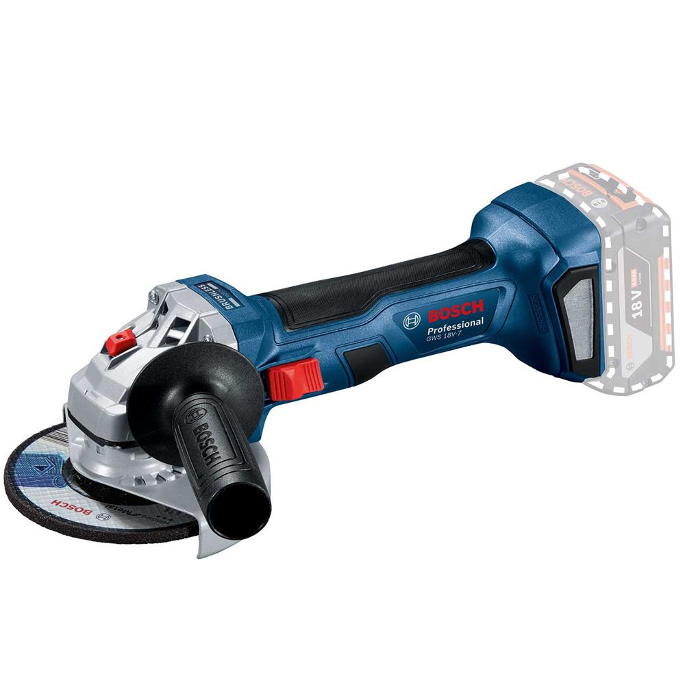 Bosch GWS 18V-7 Professional, Lightweight & Powerful Angle Grinder 125mm Body Only 06019H9001