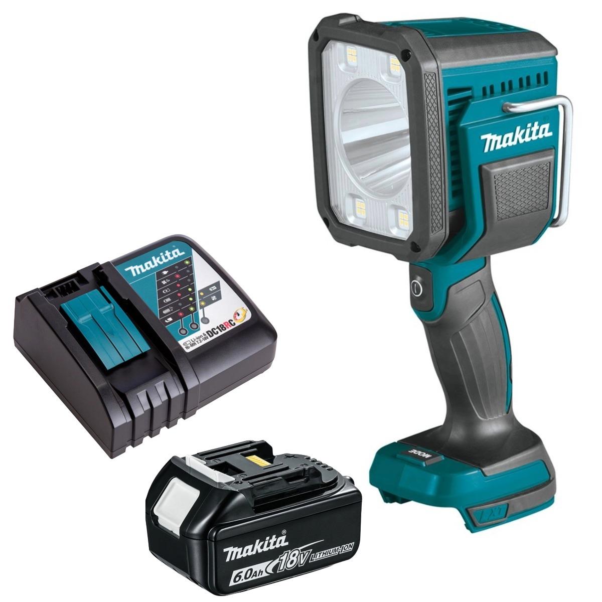 Makita DML812 14.4V / 18V LXT Cordless Flashlight with 1 x 6.0Ah Battery & Charger