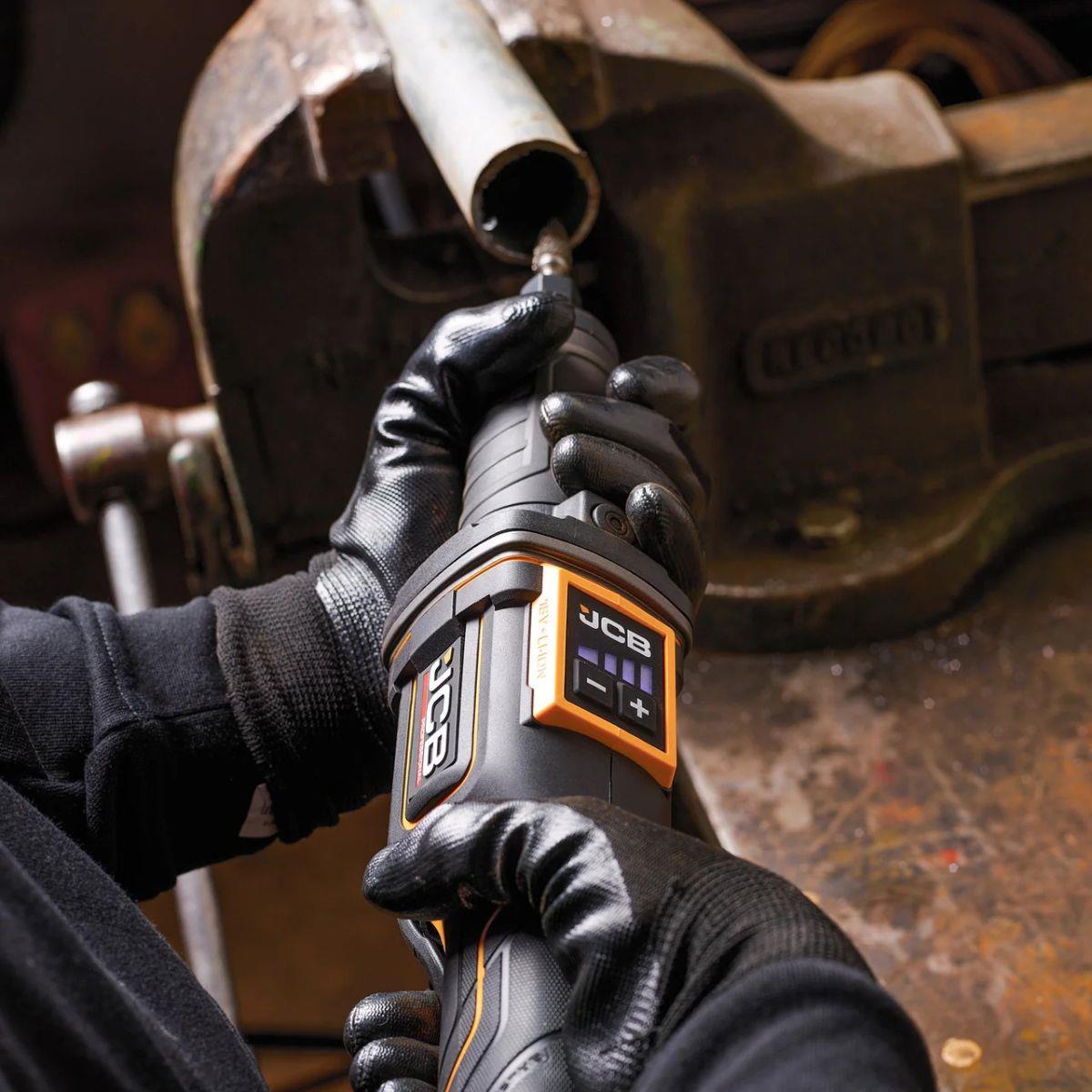 JCB-18PFAG-125 18V Brushless Flat Head Angle Grinder 125mm with Paddle Switch Body Only