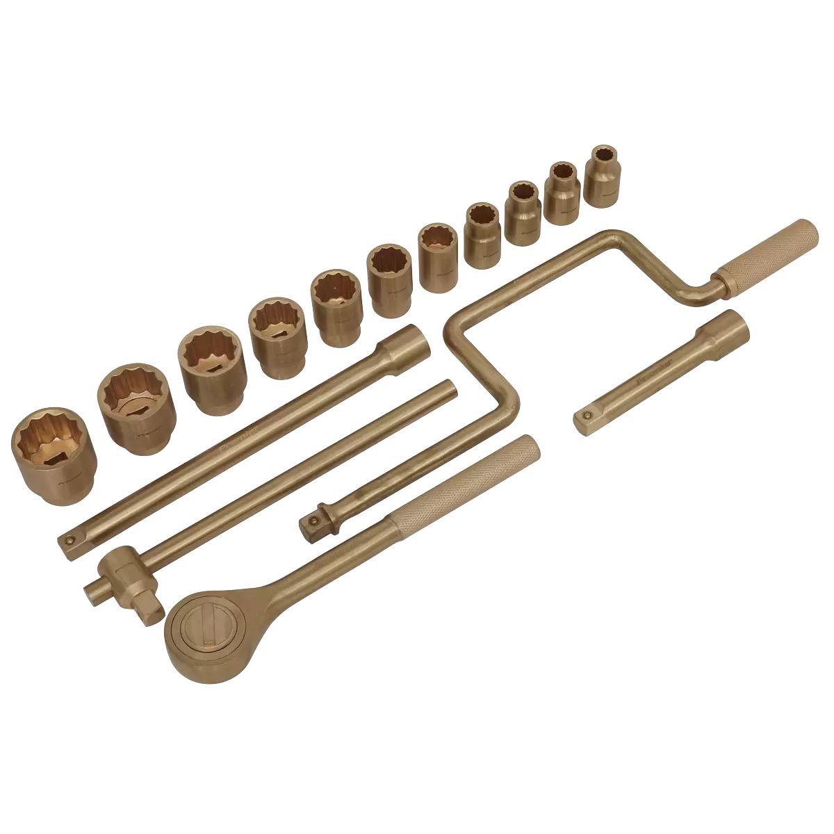 Sealey NS124 Socket Set 17pc 1/2InSq Drive Non-Sparking