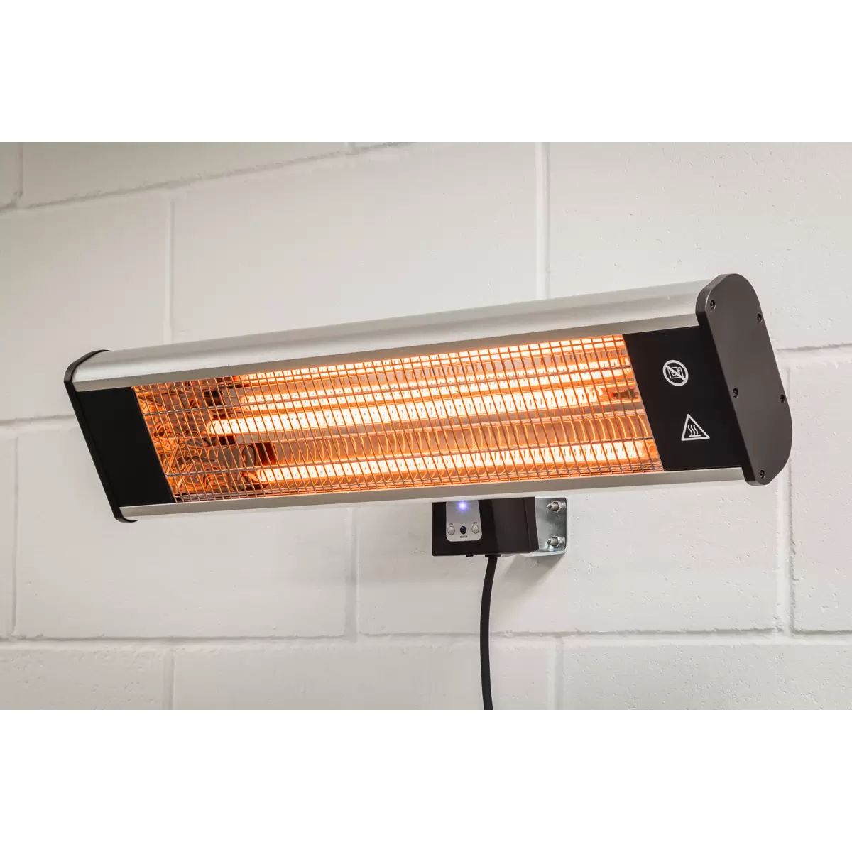 Sealey IWMH1809R High Efficiency Carbon Fibre Wall Mounting Infrared Heater for Outdoor Use 230V/1800W