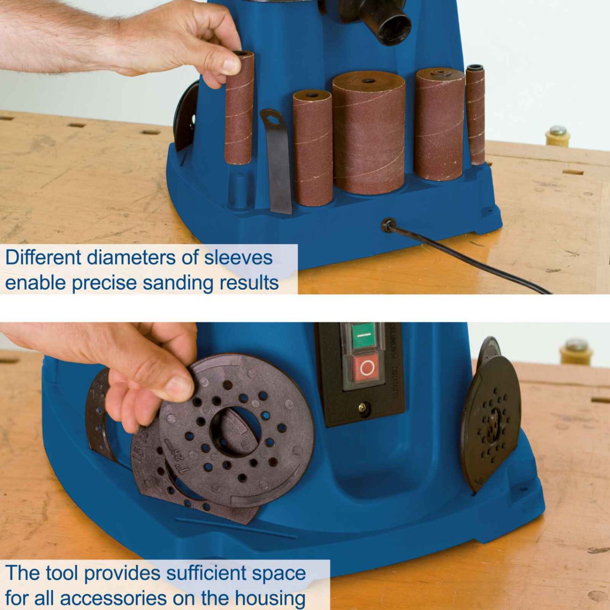 Scheppach OSM100 Oscillating Spindle Sander 16mm 240V/2000W