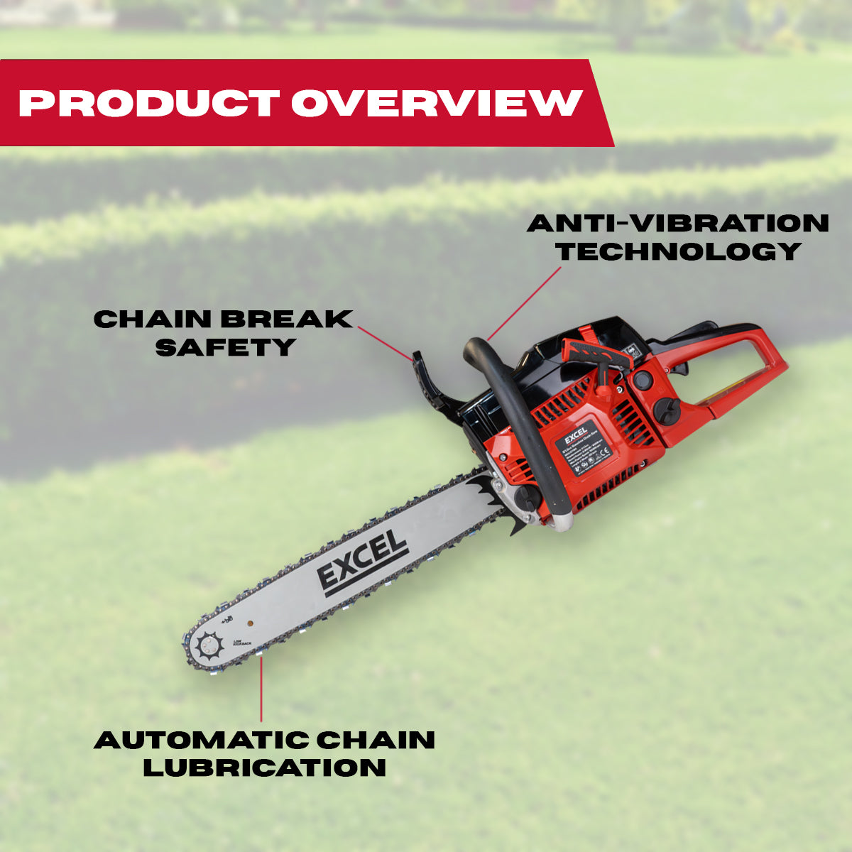 Excel 62cc Petrol Chainsaw 20