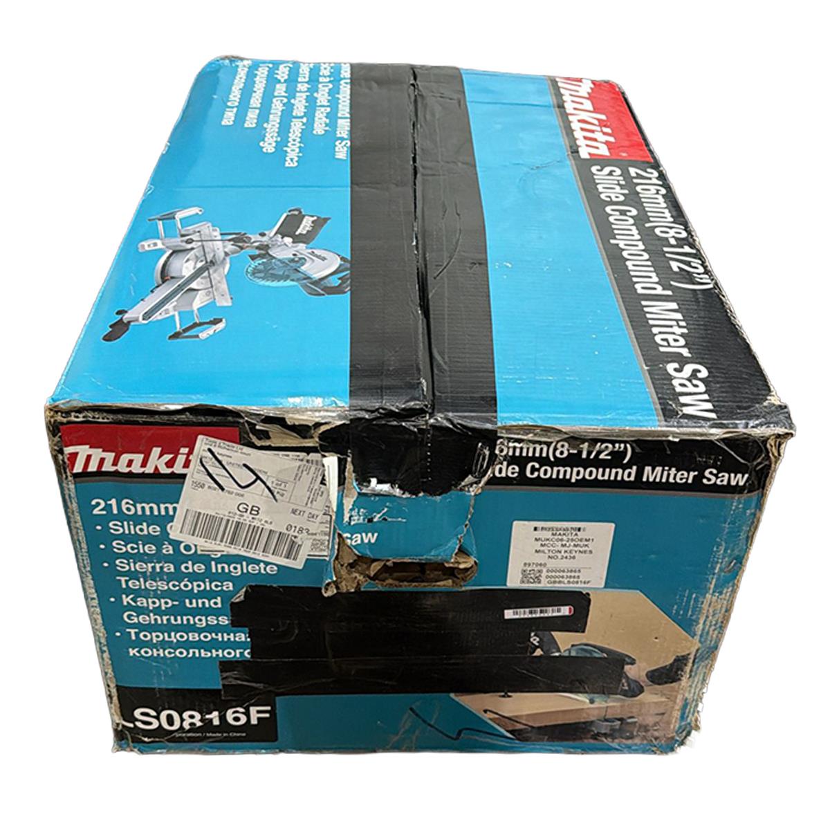Makita LS0816F/2 216mm Slide Compound Mitre Saw 240V Item Condition Damaged Box