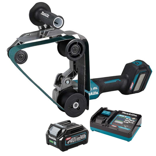 Makita BS002GZ 40V Max XGT Brushless Pipe Belt Sander with 1 x 2.5Ah Battery & Charger