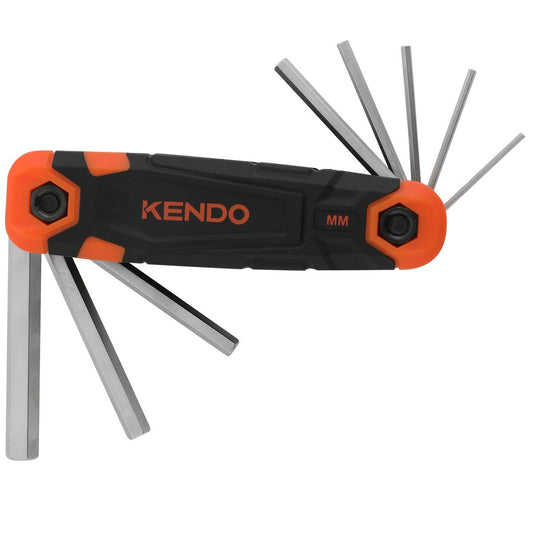 Kendo Folding Hex Key Set 8 Pieces