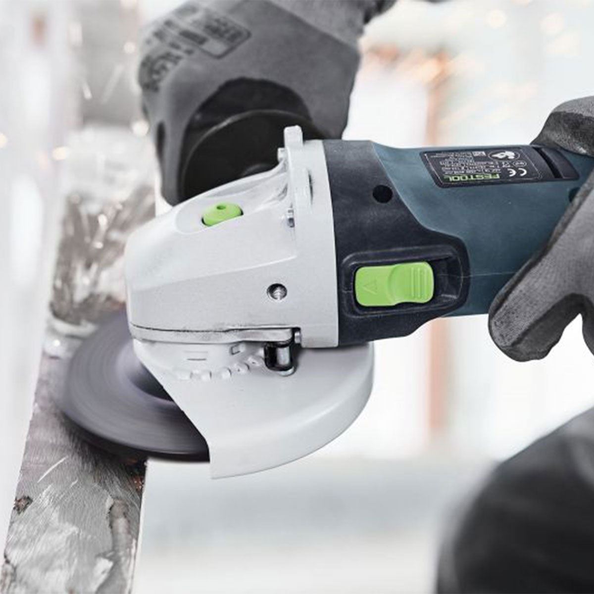 Festool AGC 18-125 EB-Basic GB 18V Brushless Angle Grinder with 1 x 8.0Ah Battery Charger & Case