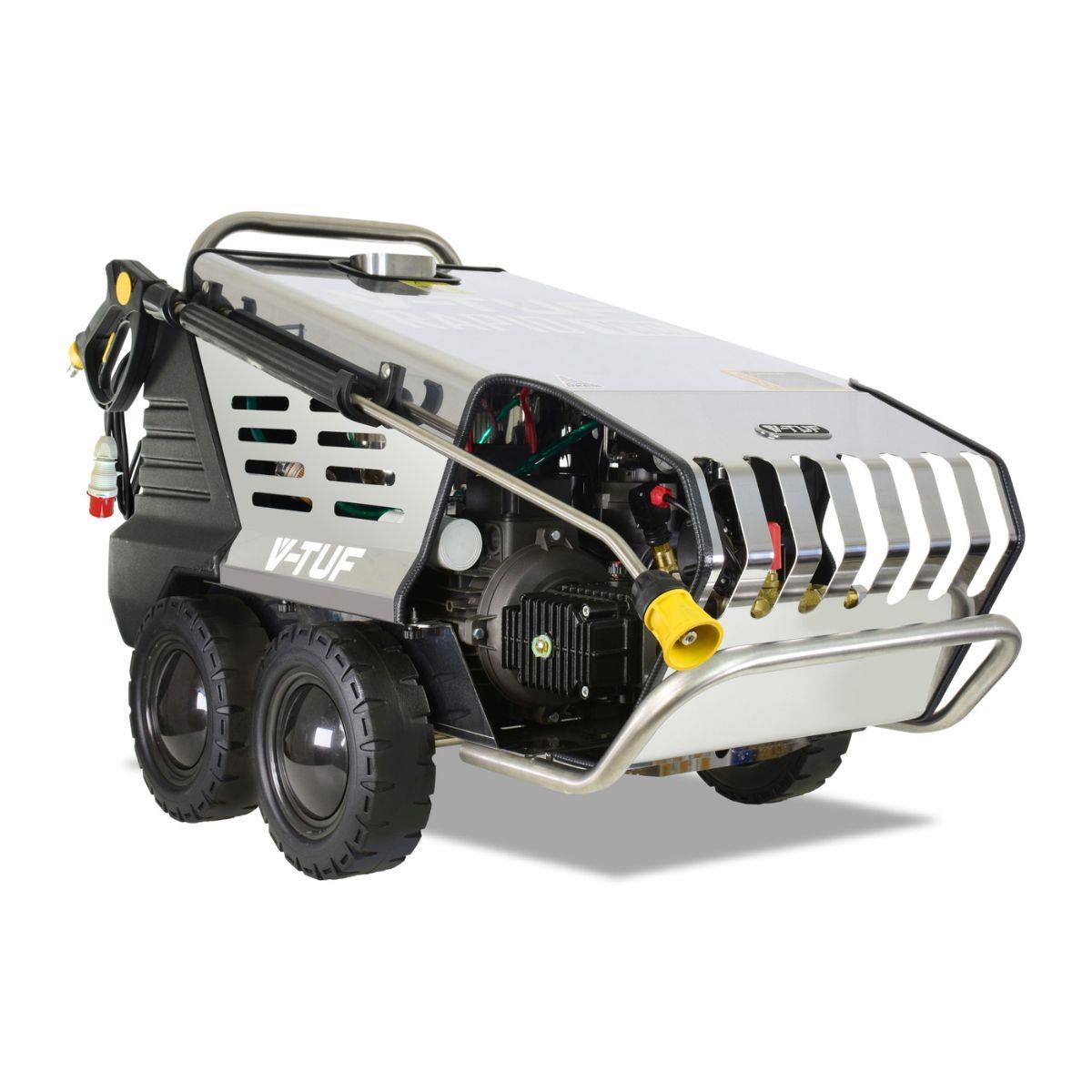 V-TUF RAPIDVSC415V Hot Water Stainless Industrial Mobile Pressure Washer 2200psi, 150Bar & 15L/min