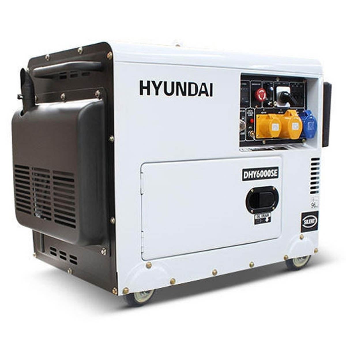 Hyundai DHY6000SE  Diesel Generator, Single Phase Output & Silenced Standby Genset 5.2kW/230V