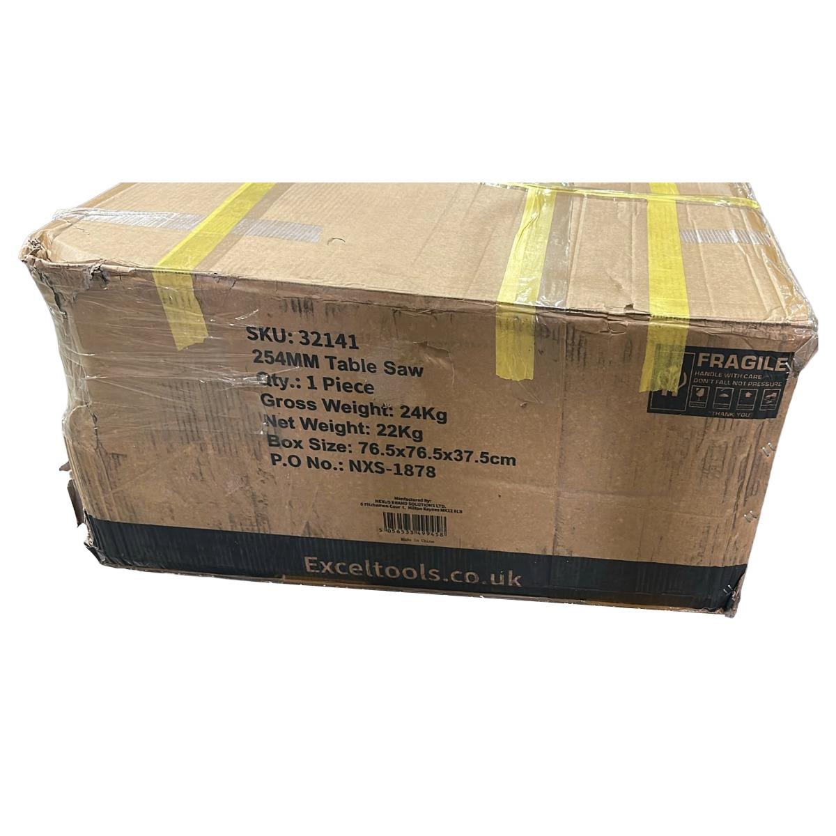 Excel 254mm Extendable Table Saw 240V/1800W Item Condition Damaged Box