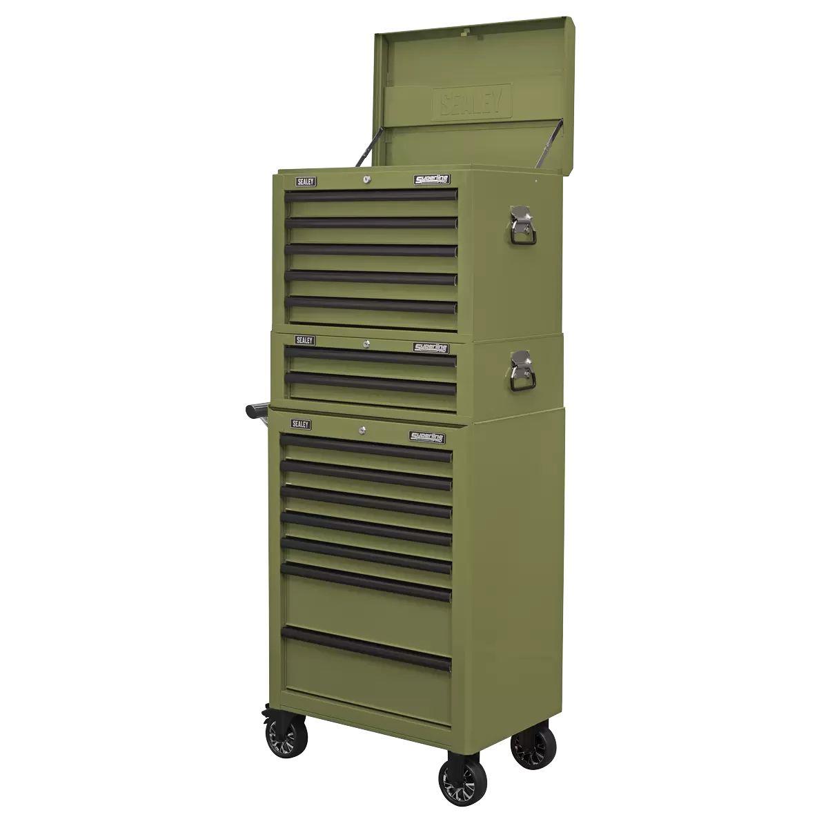 Sealey AP26029TK Superline PRO Mid-Box Tool Chest 2 Drawer Khaki