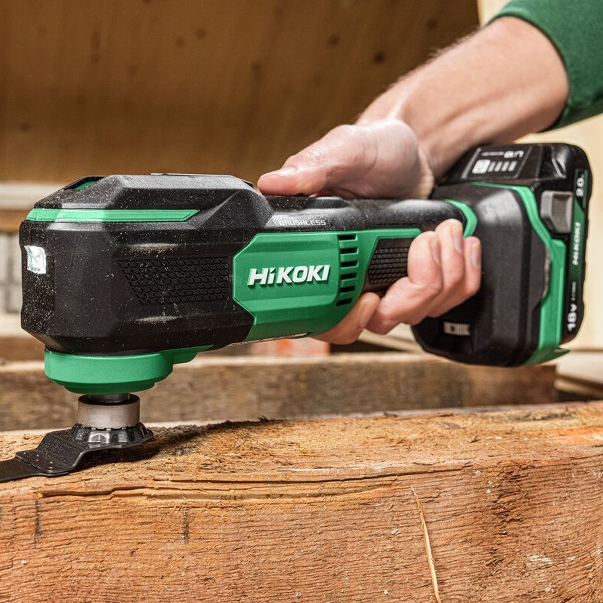 Hikoki CV18DAW2Z 18V Brushless Multi Tool with 1 x 8.0Ah Battery Charger & Case