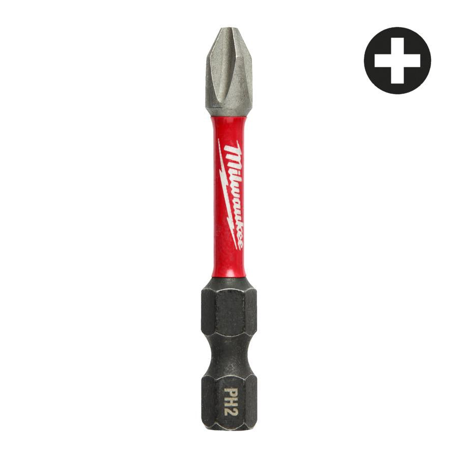Milwaukee 10 Piece ShockWave Impact Duty PH2 x 50mm Screwdriving Bit Set 4932430855