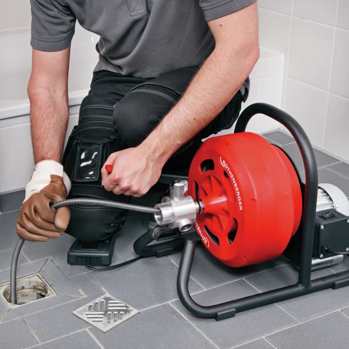 Rothenberger Rodrum Auto Feed S 10 incl. Spiral 10mm/10m 110V For the removal of blockages in sewage 1000001259