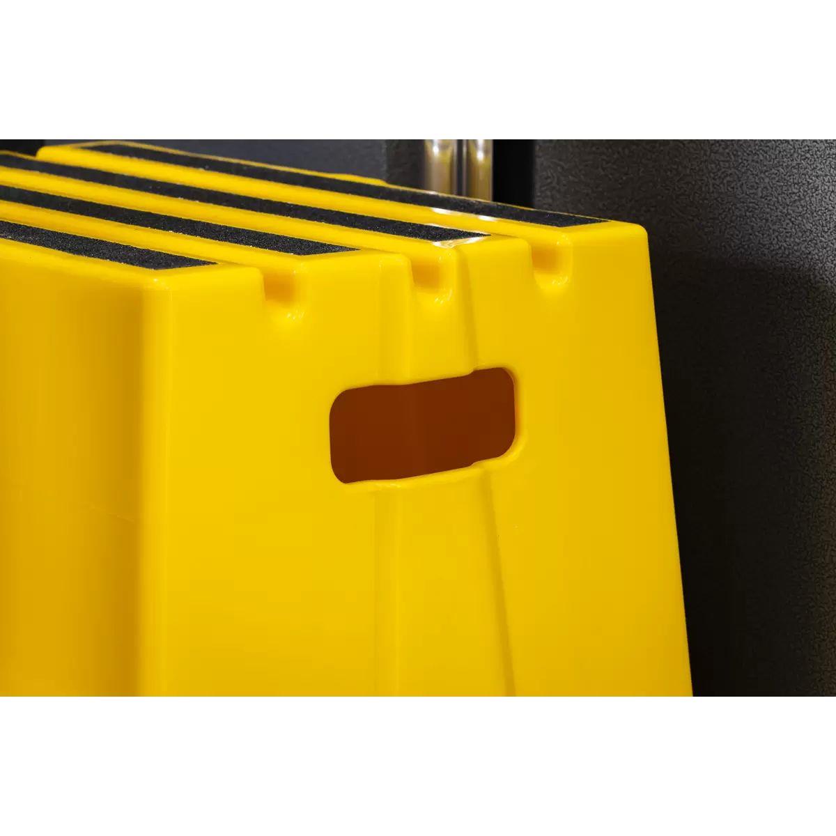 Sealey KS6 Heavy-Duty 2-Step Safety Steps with Anti-Slip Treads 150kg Capacity, Yellow EN 14183