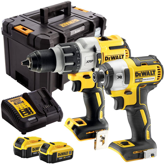 DeWalt DCK276M2T 18V Brushless Combi Drill & Impact Driver Twin Kit 2 x 4.0Ah Battery