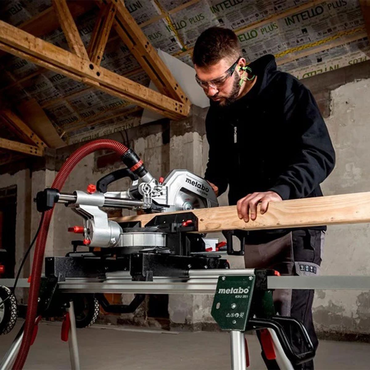 Metabo KGS 216 M 216mm Single Bevel Sliding Mitre Saw with Sliding Function 110V/1500W 613216390